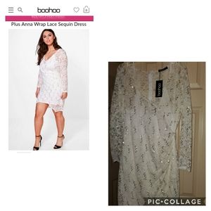 Wrap lace dress